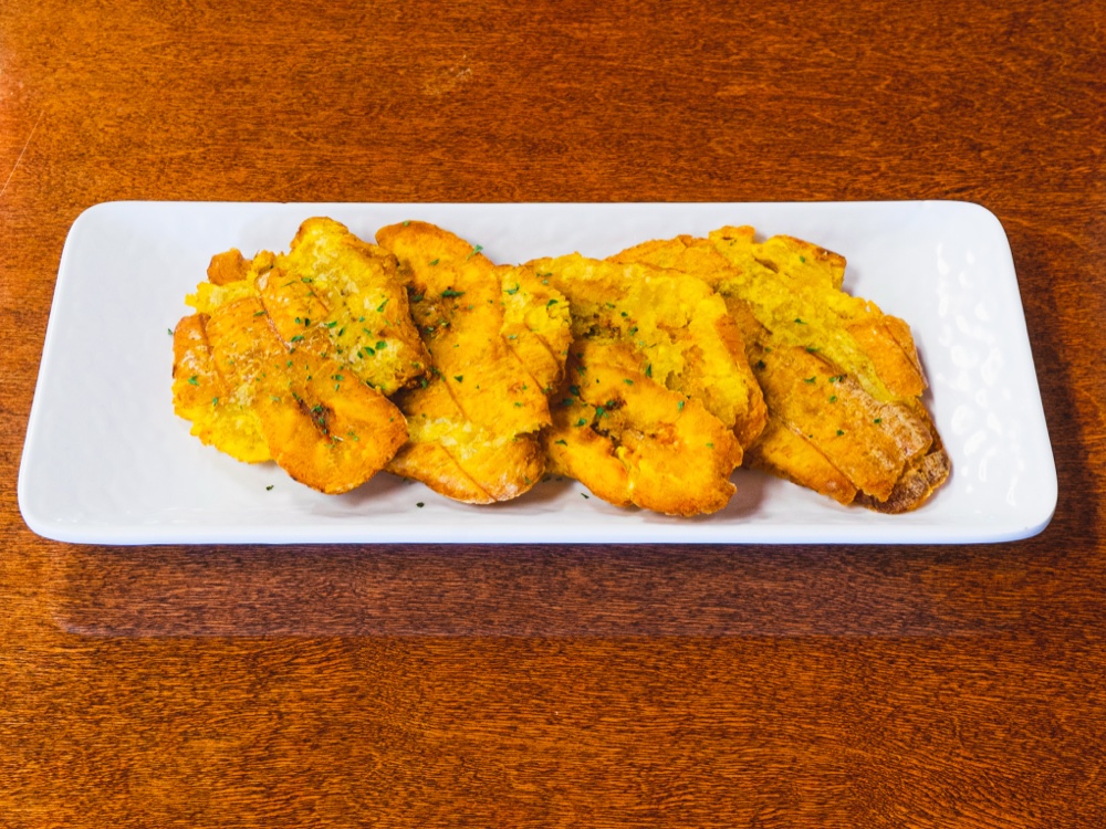 Tostones — twice-fried plantains at 787 Restaurant El Paso