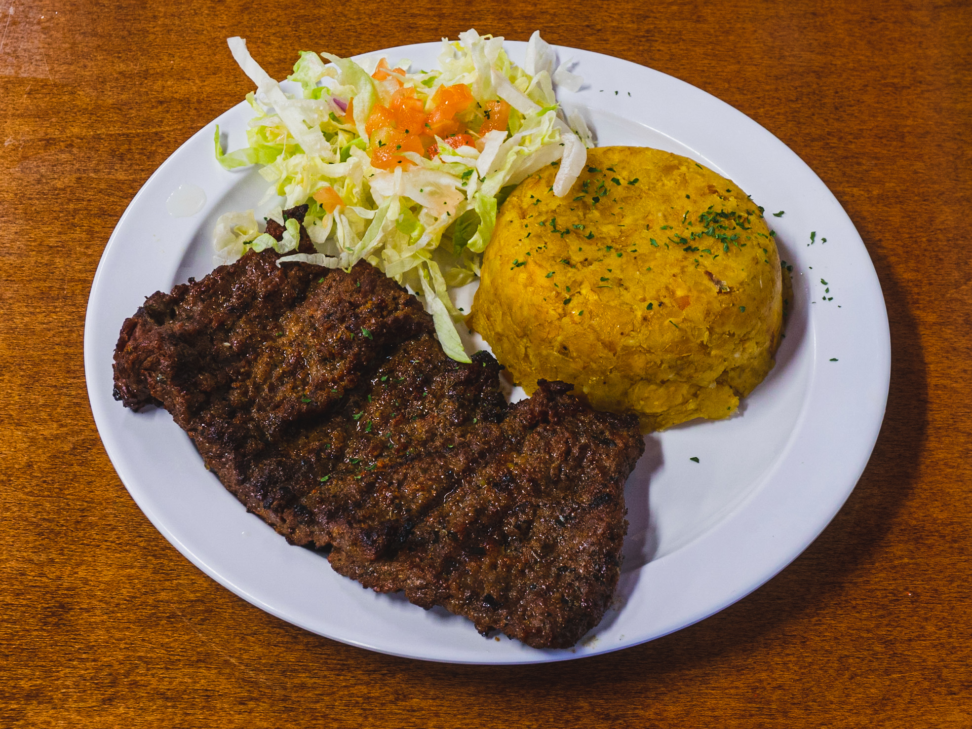Churrasco con Mofongo
