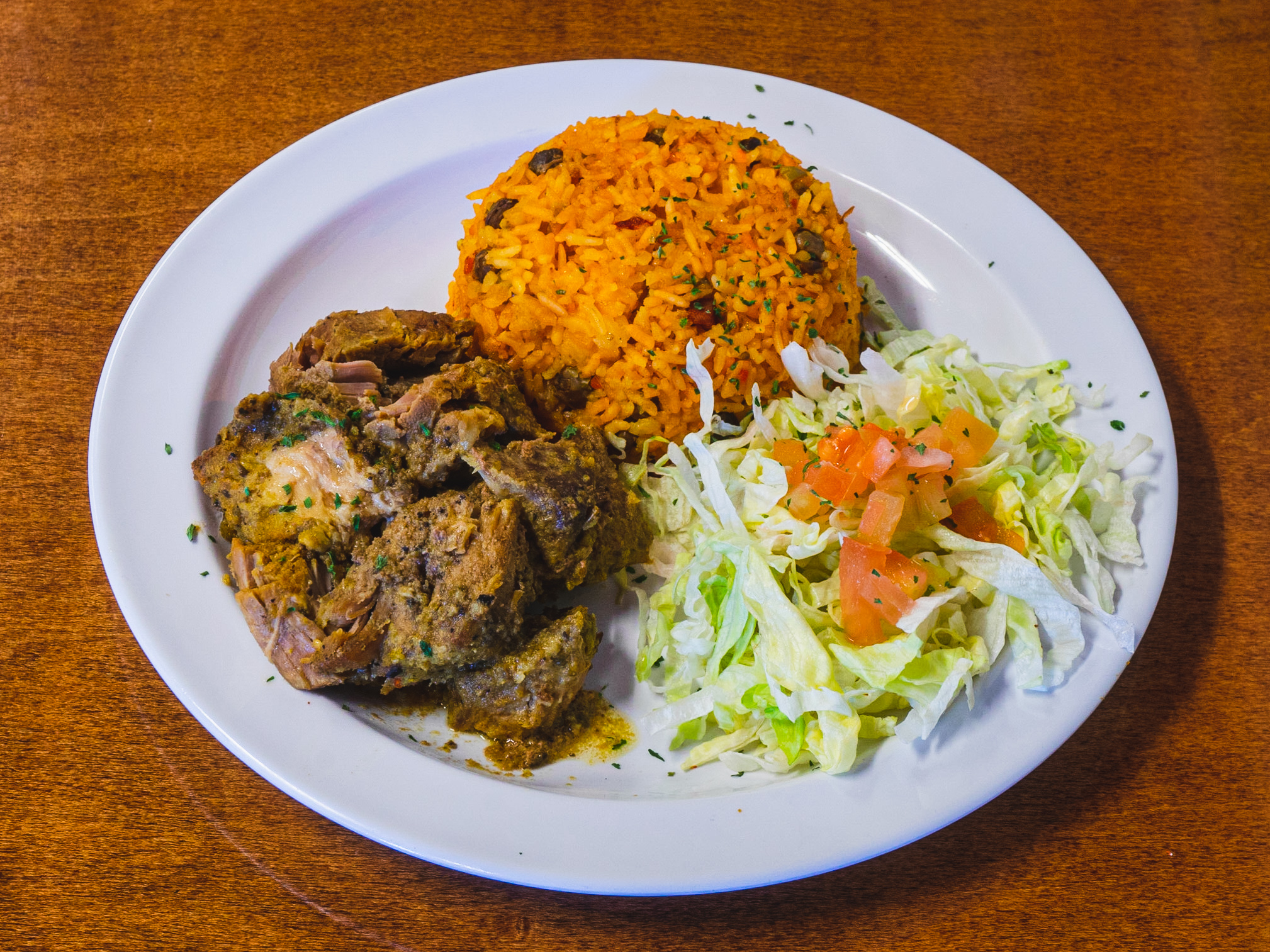 Pernil con Arroz con Gandules