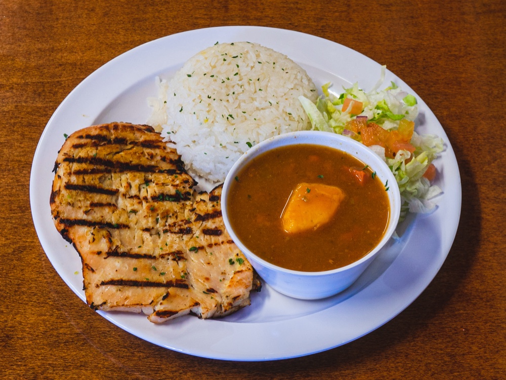 Pechuga a la Plancha — Tuesday special at 787 Restaurant and Bar