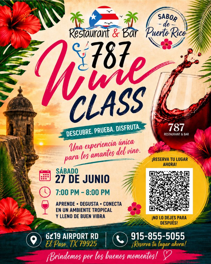 787 Wine Class — past event at 787 Restaurant and Bar, El Paso